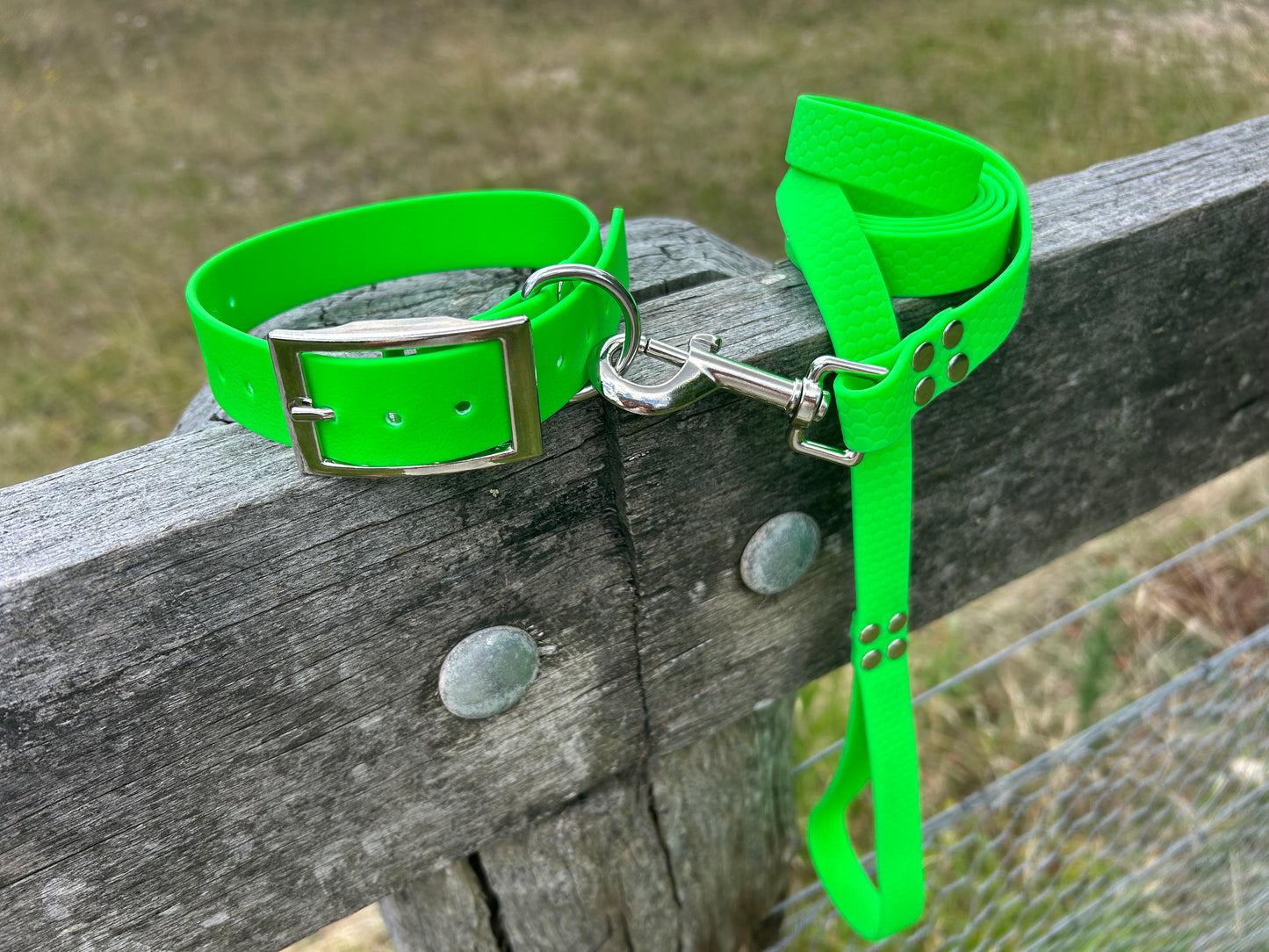 Waterproof PVC Dog Collar and Lead Set – Save 10% | Handmade Australia