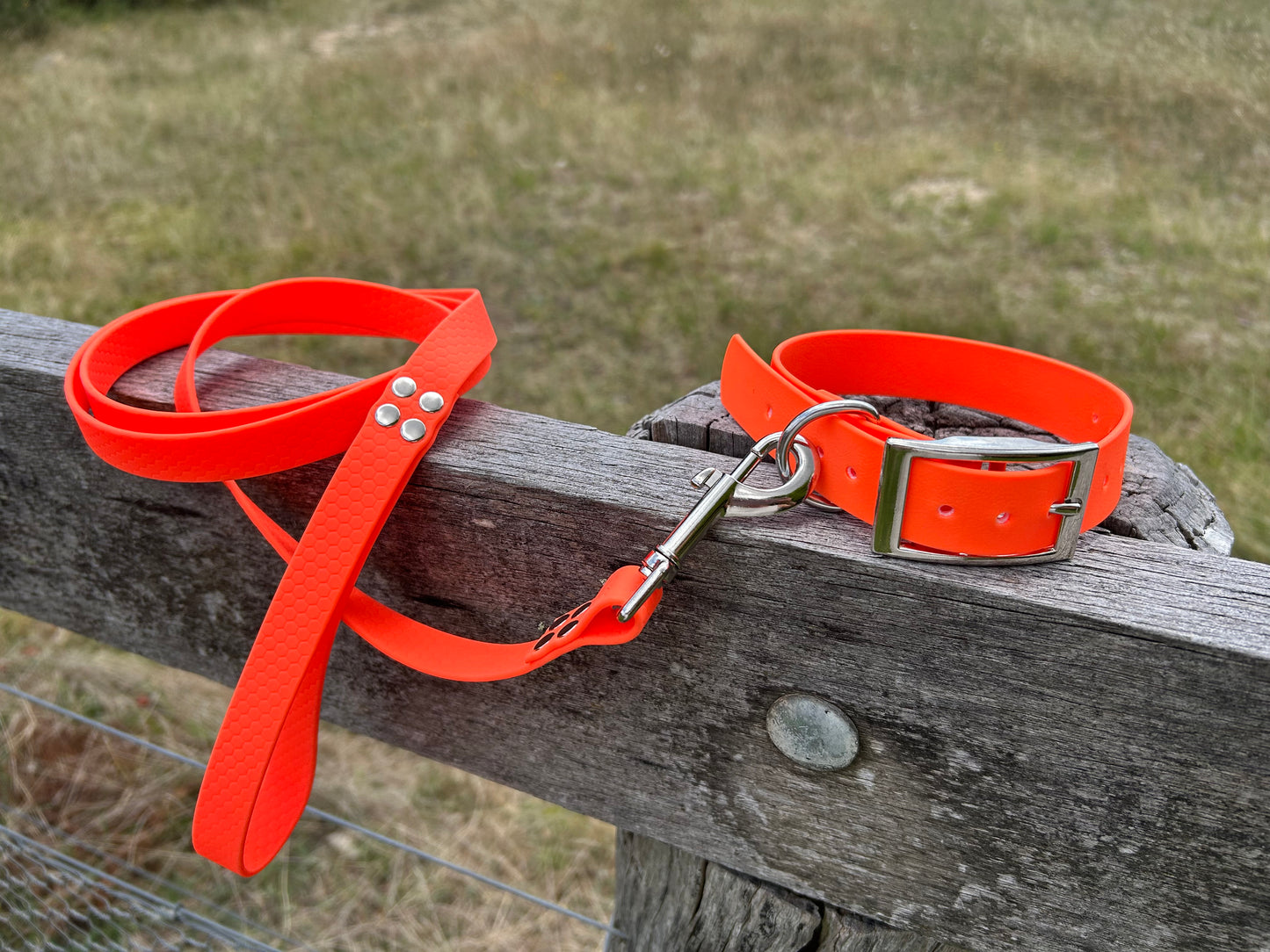 Waterproof PVC Dog Collar and Lead Set – Save 10% | Handmade Australia
