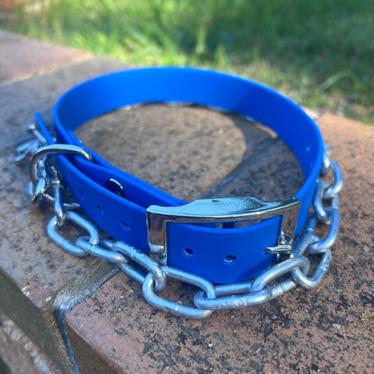 Working Dog Collar with Tie-Up Chain – HP D Ring