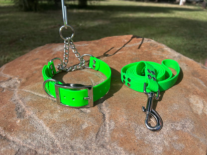 Waterproof Martingale Collar and Lead Set – Adjustable No-Slip | Sighthound Bundle
